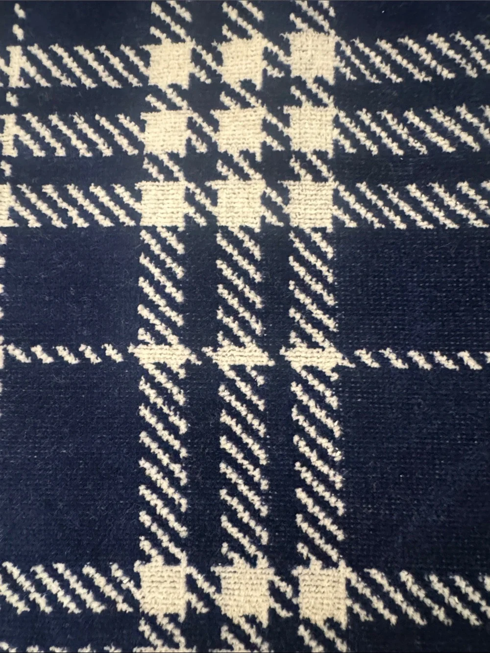 6pc BROOKS BROTHERS 100% Cotton Velour Plaid Bath Towel Set - Blue/Off White
